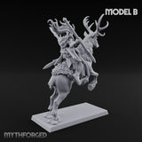 Antlered Tribe Forest Centaur B Miniature for Dungeons and Dragons, Pathfinder or other TTRPGs