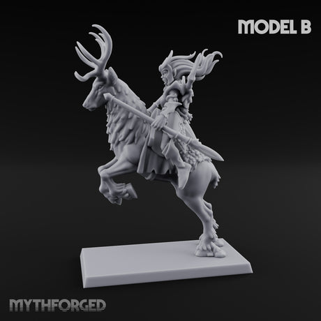 Antlered Tribe Forest Centaur B Miniature for Dungeons and Dragons, Pathfinder or other TTRPGs