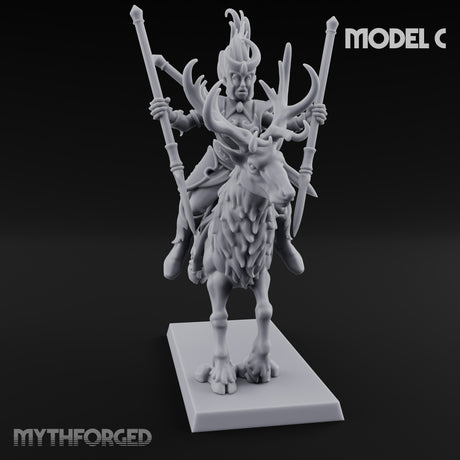Antlered Tribe Forest Centaur C Miniature for Dungeons and Dragons, Pathfinder or other TTRPGs