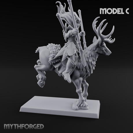 Antlered Tribe Forest Centaur C Miniature for Dungeons and Dragons, Pathfinder or other TTRPGs