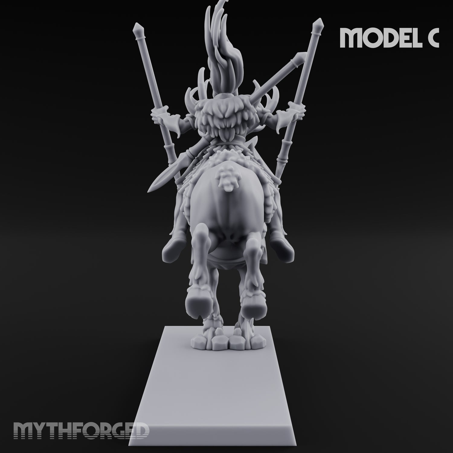 Antlered Tribe Forest Centaur C Miniature for Dungeons and Dragons, Pathfinder or other TTRPGs