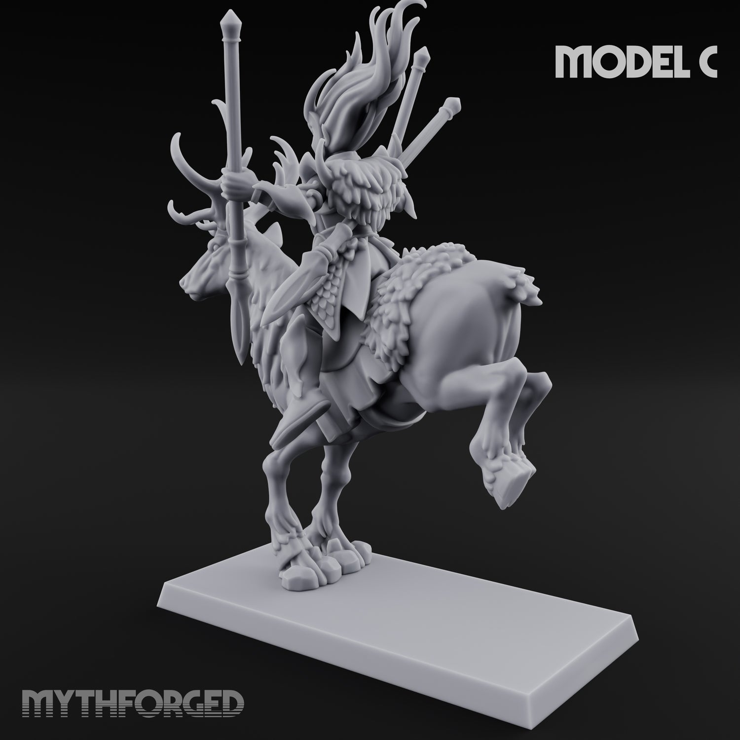 Antlered Tribe Forest Centaur C Miniature for Dungeons and Dragons, Pathfinder or other TTRPGs