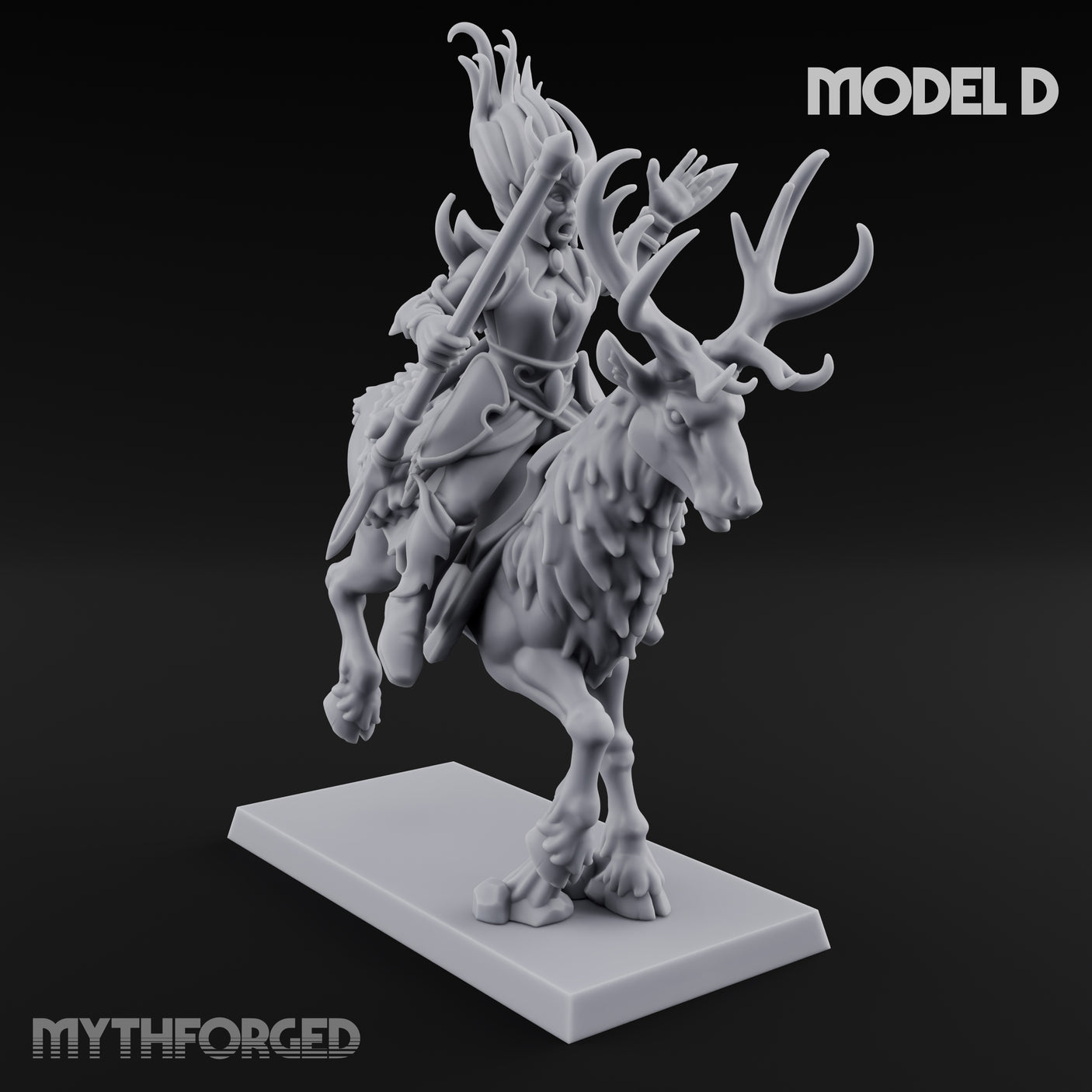 Antlered Tribe Forest Centaur D Miniature for Dungeons and Dragons, Pathfinder or other TTRPGs