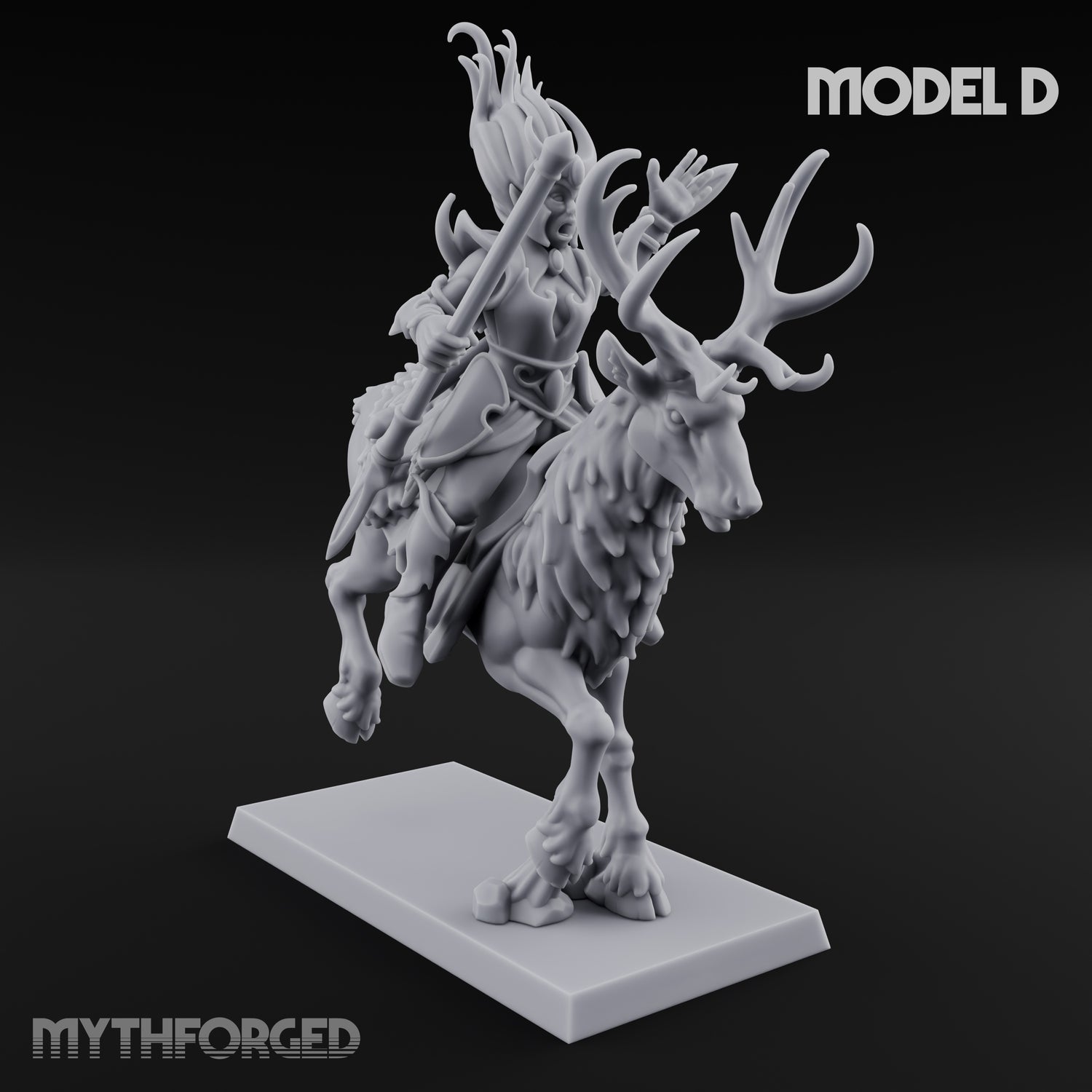 Antlered Tribe Forest Centaur D Miniature for Dungeons and Dragons, Pathfinder or other TTRPGs