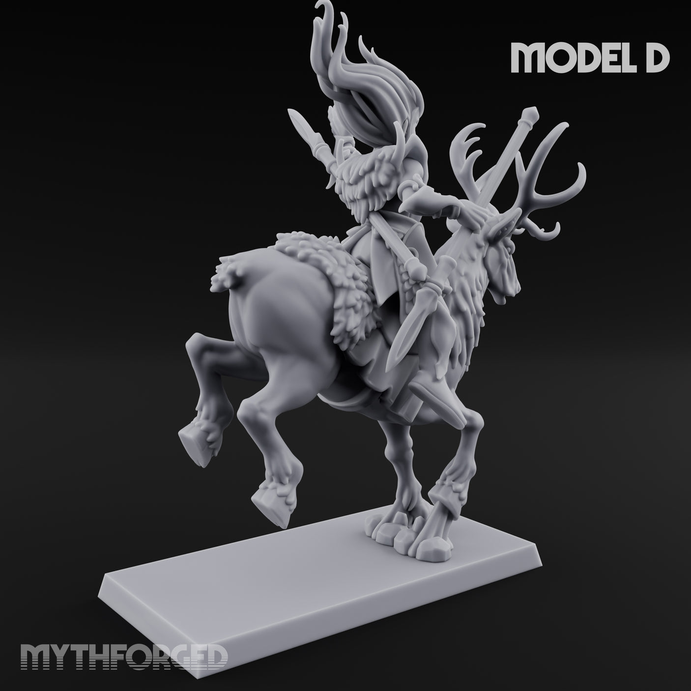 Antlered Tribe Forest Centaur D Miniature for Dungeons and Dragons, Pathfinder or other TTRPGs