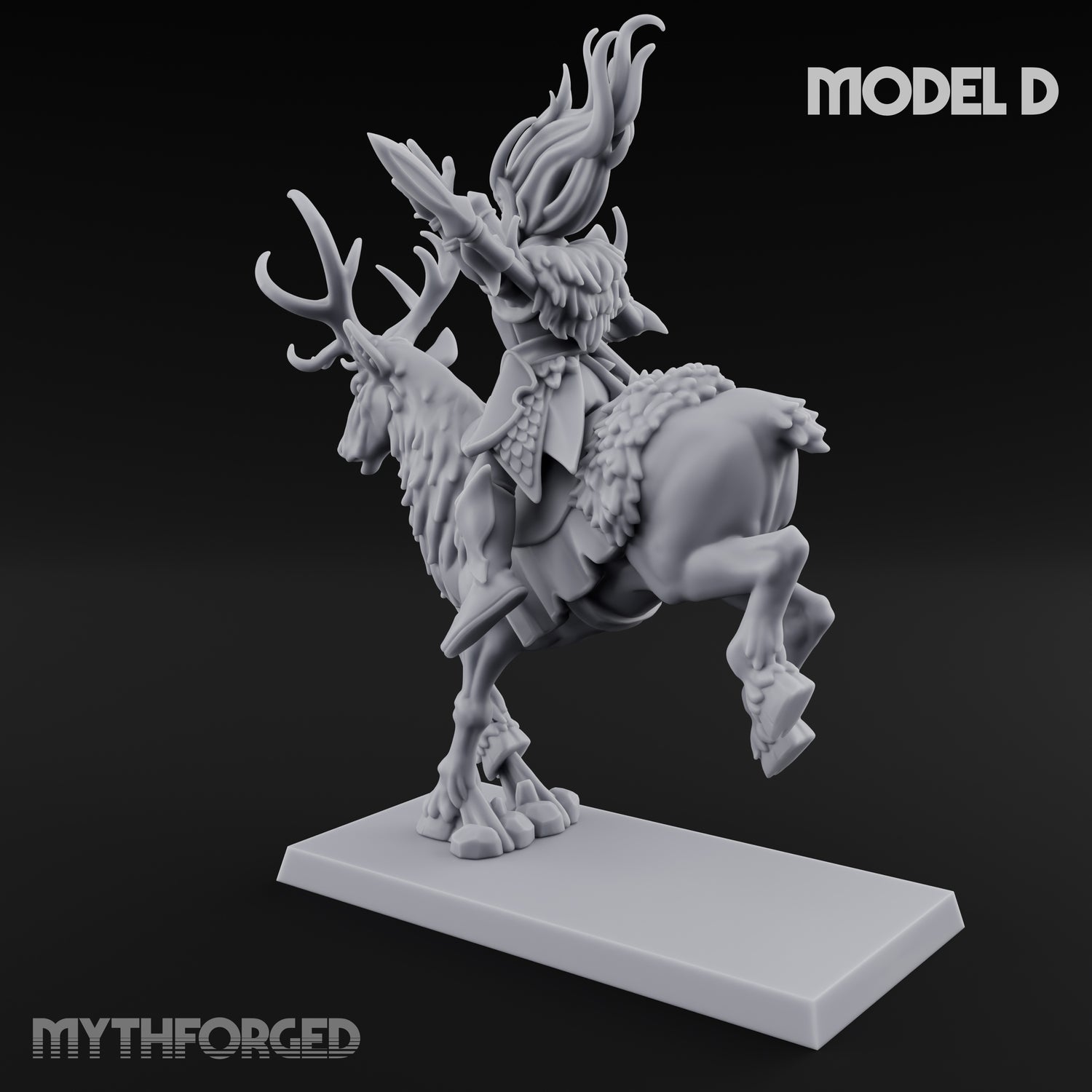 Antlered Tribe Forest Centaur D Miniature for Dungeons and Dragons, Pathfinder or other TTRPGs
