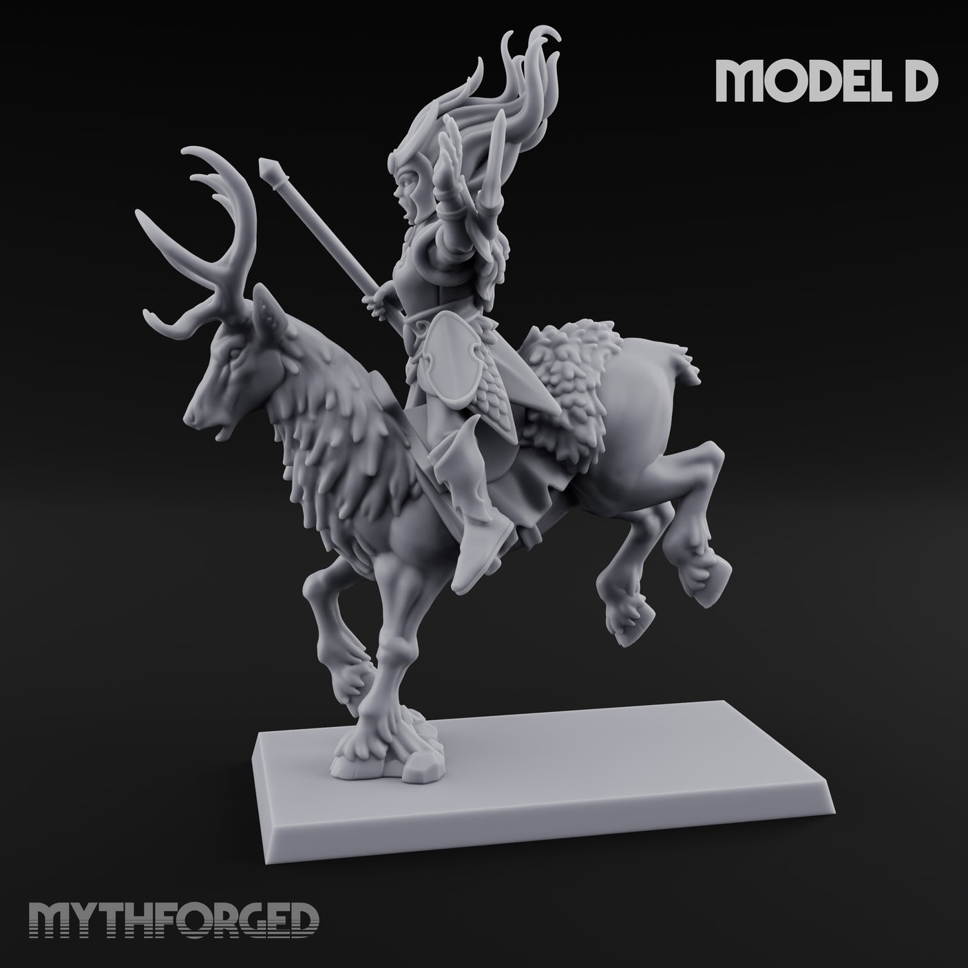 Antlered Tribe Forest Centaur D Miniature for Dungeons and Dragons, Pathfinder or other TTRPGs
