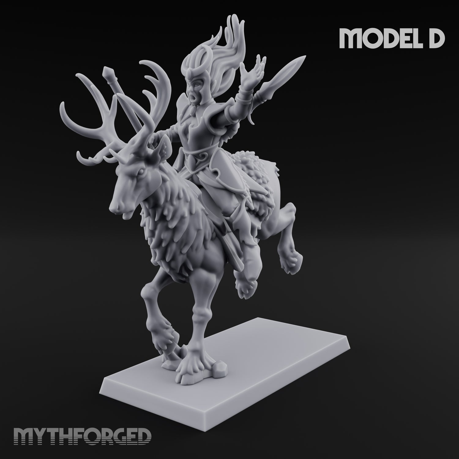Antlered Tribe Forest Centaur D Miniature for Dungeons and Dragons, Pathfinder or other TTRPGs