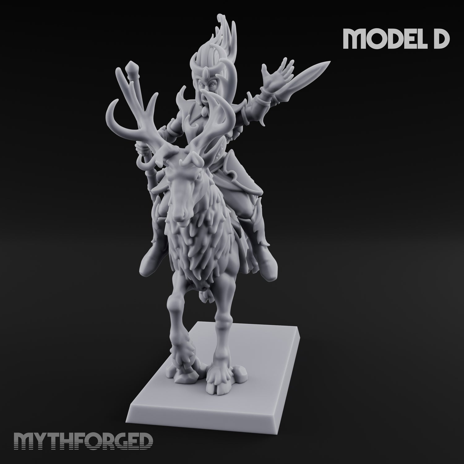 Antlered Tribe Forest Centaur D Miniature for Dungeons and Dragons, Pathfinder or other TTRPGs