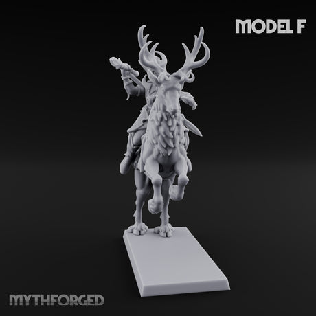 Antlered Tribe Forest Centaur F Miniature for Dungeons and Dragons, Pathfinder or other TTRPGs