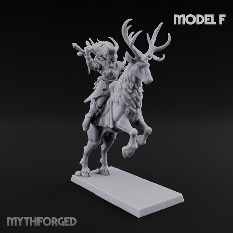 Antlered Tribe Forest Centaur F Miniature for Dungeons and Dragons, Pathfinder or other TTRPGs