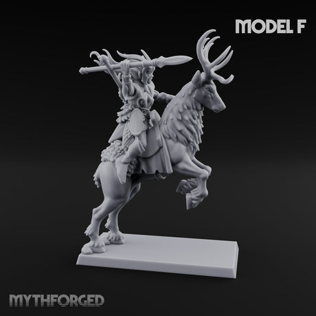 Antlered Tribe Forest Centaur F Miniature for Dungeons and Dragons, Pathfinder or other TTRPGs