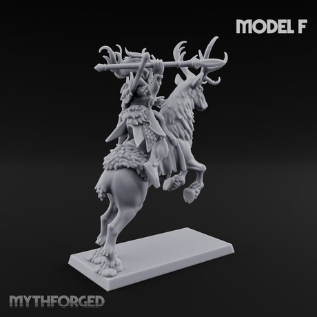 Antlered Tribe Forest Centaur F Miniature for Dungeons and Dragons, Pathfinder or other TTRPGs