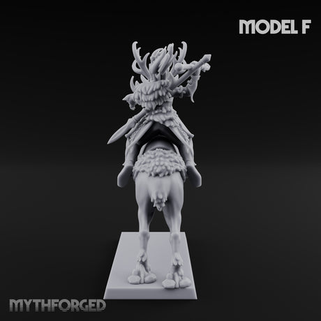 Antlered Tribe Forest Centaur F Miniature for Dungeons and Dragons, Pathfinder or other TTRPGs