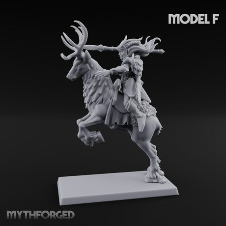 Antlered Tribe Forest Centaur F Miniature for Dungeons and Dragons, Pathfinder or other TTRPGs