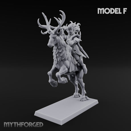 Antlered Tribe Forest Centaur F Miniature for Dungeons and Dragons, Pathfinder or other TTRPGs