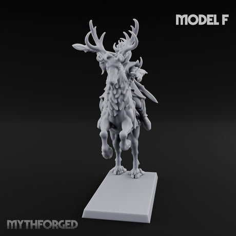 Antlered Tribe Forest Centaur F Miniature for Dungeons and Dragons, Pathfinder or other TTRPGs
