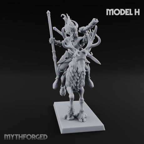 Antlered Tribe Forest Centaur H Miniature for Dungeons and Dragons, Pathfinder or other TTRPGs