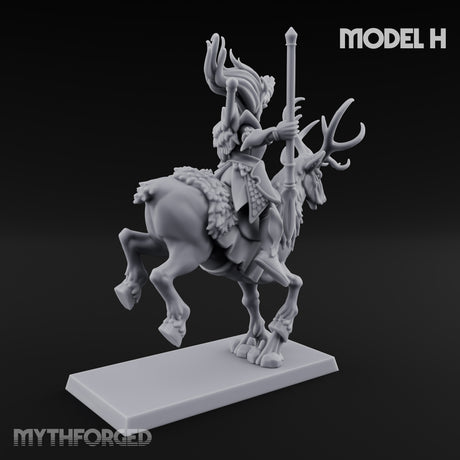 Antlered Tribe Forest Centaur H Miniature for Dungeons and Dragons, Pathfinder or other TTRPGs
