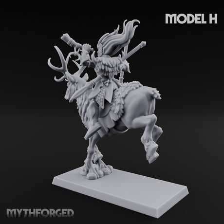 Antlered Tribe Forest Centaur H Miniature for Dungeons and Dragons, Pathfinder or other TTRPGs
