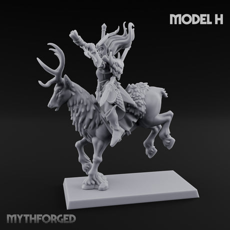 Antlered Tribe Forest Centaur H Miniature for Dungeons and Dragons, Pathfinder or other TTRPGs