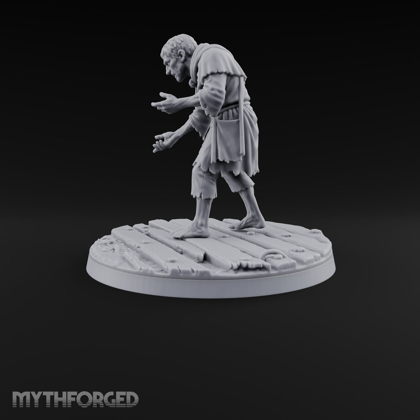 Heeding the Water Human Cultist C Miniature for Dungeons and Dragons, Pathfinder or other TTRPGs