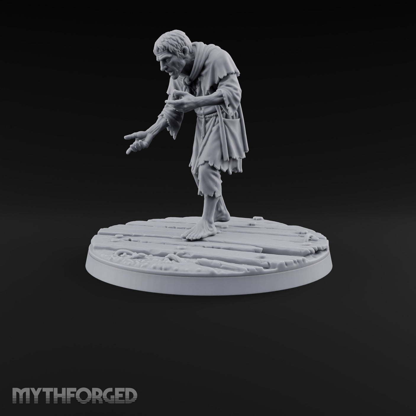 Heeding the Water Human Cultist C Miniature for Dungeons and Dragons, Pathfinder or other TTRPGs
