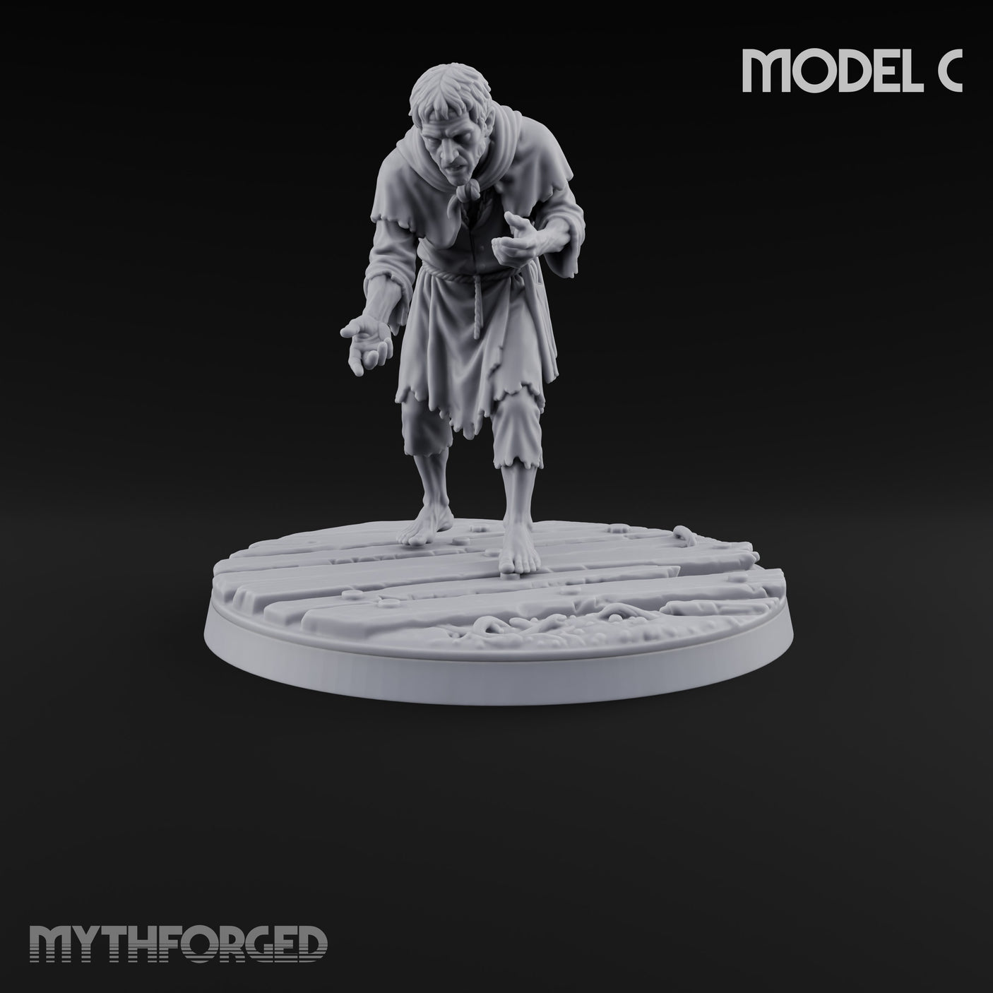 Heeding the Water Human Cultists Miniature for Dungeons and Dragons, Pathfinder or other TTRPGs