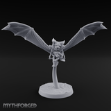 Bat Riding Gnome Courier Miniature for Dungeons and Dragons, Pathfinder or other TTRPGs