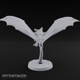 Bat Riding Gnome Courier Miniature for Dungeons and Dragons, Pathfinder or other TTRPGs