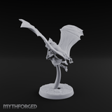 Bat Riding Gnome Courier Miniature for Dungeons and Dragons, Pathfinder or other TTRPGs