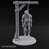 Noose Dangling Hanged Man Miniature for Dungeons and Dragons, Pathfinder or other TTRPGs
