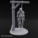 Noose Dangling Hanged Man Miniature for Dungeons and Dragons, Pathfinder or other TTRPGs