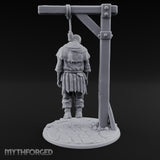 Noose Dangling Hanged Man Miniature for Dungeons and Dragons, Pathfinder or other TTRPGs