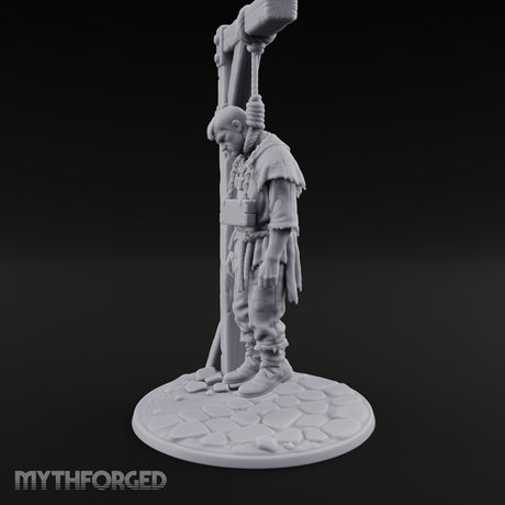 Noose Dangling Hanged Man Miniature for Dungeons and Dragons, Pathfinder or other TTRPGs