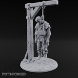 Noose Dangling Hanged Man Miniature for Dungeons and Dragons, Pathfinder or other TTRPGs