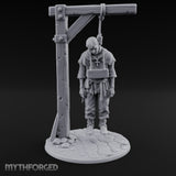 Noose Dangling Hanged Man Miniature for Dungeons and Dragons, Pathfinder or other TTRPGs