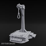 Noose-Hung Spike-Rimmed Execution Gallows Platform Miniature for Dungeons and Dragons, Pathfinder or other TTRPGs