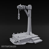 Noose-Hung Spike-Rimmed Execution Gallows Platform Miniature for Dungeons and Dragons, Pathfinder or other TTRPGs