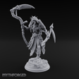 Sickle Wielding Undead Ghoul Necromancer Miniature for Dungeons and Dragons, Pathfinder or other TTRPGs