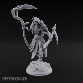 Sickle Wielding Undead Ghoul Necromancer Miniature for Dungeons and Dragons, Pathfinder or other TTRPGs