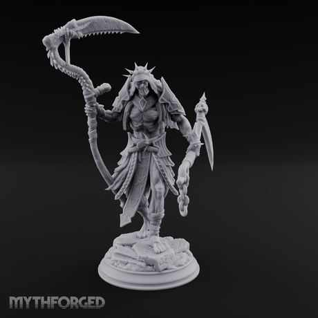 Sickle Wielding Undead Ghoul Necromancer Miniature for Dungeons and Dragons, Pathfinder or other TTRPGs