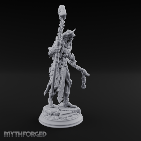Sickle Wielding Undead Ghoul Necromancer Miniature for Dungeons and Dragons, Pathfinder or other TTRPGs