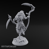 Sickle Wielding Undead Ghoul Necromancer Miniature for Dungeons and Dragons, Pathfinder or other TTRPGs