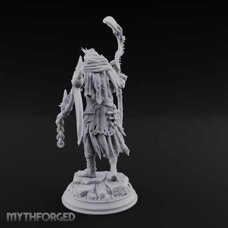 Sickle Wielding Undead Ghoul Necromancer Miniature for Dungeons and Dragons, Pathfinder or other TTRPGs