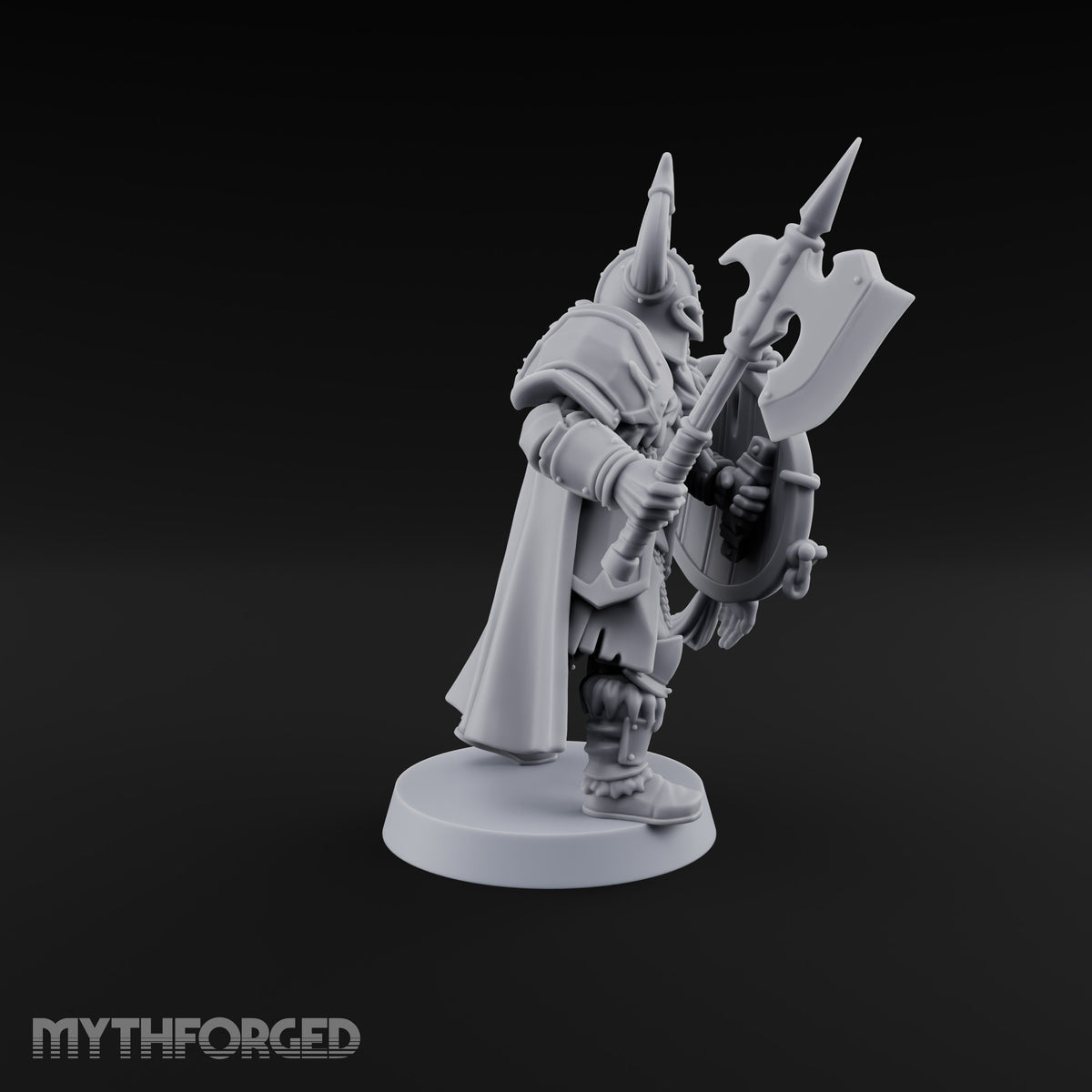 Shields Locked, Horns Lowered Human Huscarl Warrior A