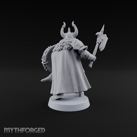 Shields Locked, Horns Lowered Human Huscarl Warrior A