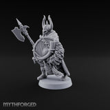 Shields Locked, Horns Lowered Human Huscarl Warrior A