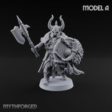 Shields Locked, Horns Lowered Human Huscarl Warrior A