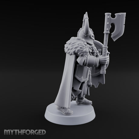 Shields Locked, Horns Lowered Human Huscarl Warrior B